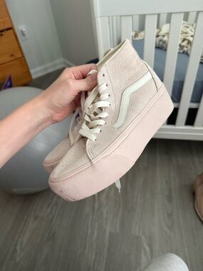 Pink platform vans
